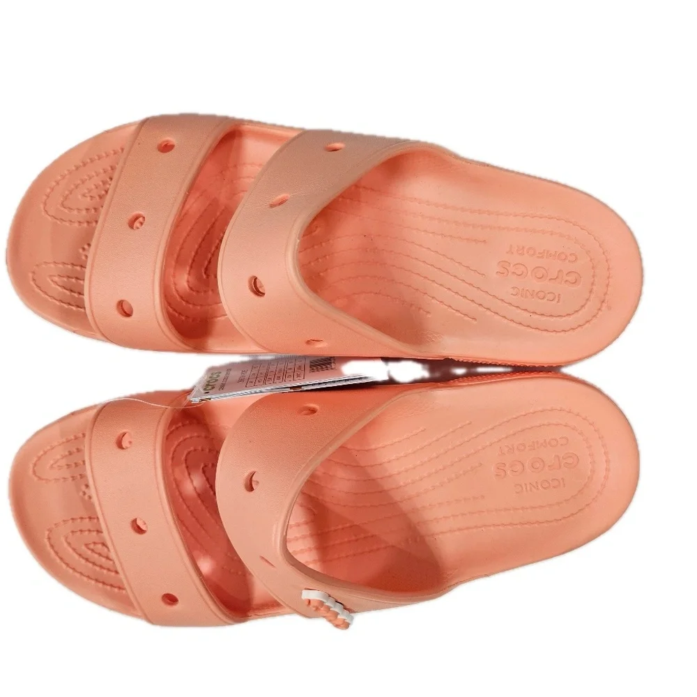 Crocs Classic Sandal Shoes Mens Size 9 Womens 11 Coral Two‎ Strap Slide Comfort